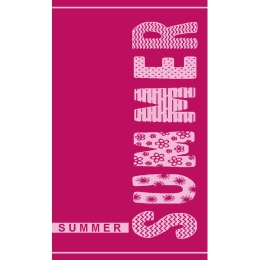 Πετσέτα Θαλάσσης Βελουτέ 202 Pink DimCol Θαλάσσης 87x165cm 100% Βαμβάκι