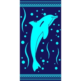 Πετσέτα Θαλάσσης Βελουτέ 207 Blue DimCol Θαλάσσης 87x165cm 100% Βαμβάκι