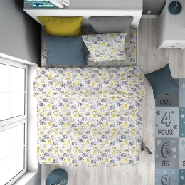 Μαξιλαροθήκη Παιδική Dinosaur 516 Grey DimCol 35X45 100% Βαμβάκι