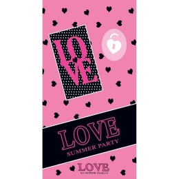 Πετσέτα Θαλάσσης Παιδική Βελουτέ Love 23 Digital Print Pink DimCol Θαλάσσης 70x140cm 100% Βαμβάκι