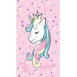 Πετσέτα Θαλάσσης Παιδική Βελουτέ Unicorn 22 Digital Print Multi DimCol Θαλάσσης 70x140cm 100% Βαμβάκι