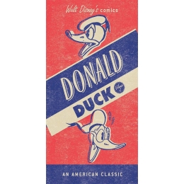 Πετσέτα Θαλάσσης Παιδική Βελουτέ Disney Donald 01 Red-Blue DimCol Θαλάσσης 70x140cm 100% Βαμβάκι