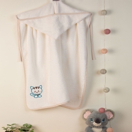 Κάπα Βρεφική Με Κέντημα Kitty 137 White DimCol