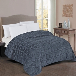 Κουβερτοπάπλωμα 1830 Γούνα-Sherpa 730gsm Grey DimCol Υπέρδιπλο 220x240cm Πολυέστερ
