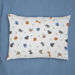 Μαξιλαροθήκη Παιδική Zoo 29 Multi DimCol 35X45 100% Βαμβακερή Φανέλα