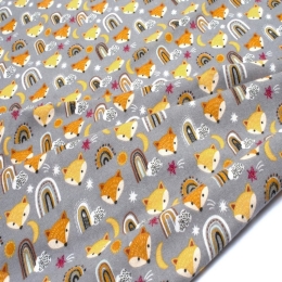 Πάνα Φανελένια Fox 53 Grey DimCol 80x80cm 100% Βαμβακερή Φανέλα