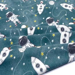 Πάνα Φανελένια Galaxy Travel 91 Petrol DimCol 80x80cm 100% Βαμβακερή Φανέλα
