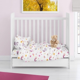 Πάπλωμα Βρεφικό Unicorn 105 Multi DimCol 120x160cm 100% Βαμβακερή Φανέλα