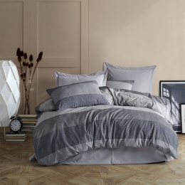 Σεντόνια Νεφέλη 342 (Σετ 3τμχ) Grey DimCol Μονό 160x240cm Βαμβάκι-Πολυέστερ