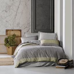 Σεντόνια Νεφέλη 343 (Σετ 4τμχ) Olive DimCol Υπέρδιπλο 220x240cm Βαμβάκι-Πολυέστερ