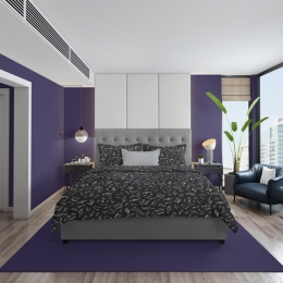 Σεντόνια Πεντάγραμμο 447 (Σετ 3τμχ) Black DimCol Μονό 160x240cm Βαμβάκι-Πολυέστερ
