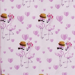 Πάνα Χασέ Flamingo 169 Lila DimCol 80x80cm 100% Βαμβάκι