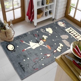 Χαλάκι Κουζίνας Bon Appetit 257 Grey DimCol 80X200cm Πολυέστερ