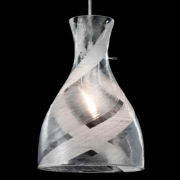 Φωτιστικό Οροφής Imbuto/35-Bianco SO White - Grey Ondaluce Γυαλί