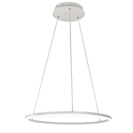 Φωτιστικό Οροφής 3508-42-102 60W Led Natural White Φ100cm 200cm White Fabas Luce Μέταλλο, Μεθακρυλικό