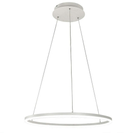 Φωτιστικό Οροφής 3508-46-102 60W Led Warm White Φ100cm 200cm White Fabas Luce Μέταλλο, Μεθακρυλικό