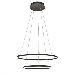 Φωτιστικό Οροφής 3508-48-101 65W Led Warm White Φ60-Φ80cm 200cm Black Fabas Luce Μέταλλο, Μεθακρυλικό