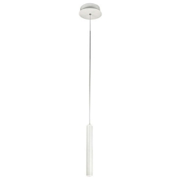 Φωτιστικό Οροφής Prado 3685-40-102 6,5W Led Φ3,7cm 200cm White Fabas Luce Μέταλλο, Μεθακρυλικό