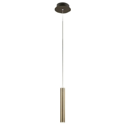 Φωτιστικό Οροφής Prado 3685-40-209 6,5W Led Φ3,7cm 200cm Black-Brass Fabas Luce Μέταλλο, Μεθακρυλικό