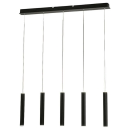 Φωτιστικό Οροφής - Ράγα Prado 3685-48-101 33W Led Φ3,7 90x200cm Black Fabas Luce Μέταλλο, Μεθακρυλικό