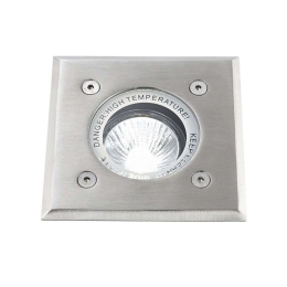 Φωτιστικό Δαπέδου 6222 1XGU10 10,5x10,5cm Inox Perenz