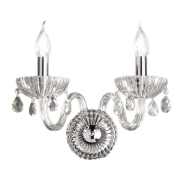 Φωτιστικό Τοίχου - Απλίκα 6820 TR 2XE14 40W 35x23cm Clear Perenz Μέταλλο,Γυαλί