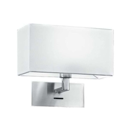 Φωτιστικό Τοίχου - Απλίκα 5880 CR 1XE14 40W 25x21cm Silver Με Αμπαζούρ White Perenz Μέταλλο,Ύφασμα
