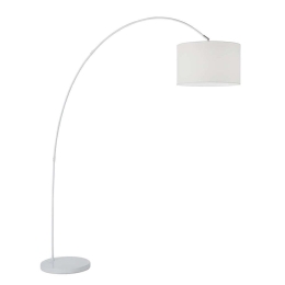 Φωτιστικό Δαπέδου 6304 B 1XE27 40W 150x192cm Με Αμπαζούρ White Perenz Μέταλλο,Ύφασμα