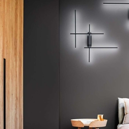 Φωτιστικό Τοίχου - Απλίκα 6884 N CT 36W Led 68x78cm Black Perenz Μέταλλο,Ακρυλικό