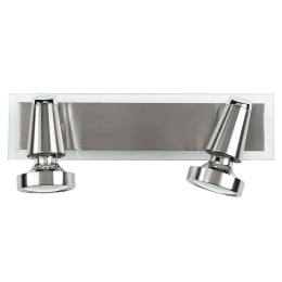Φωτιστικό Οροφής - Σποτ Miami SPOT-MIAMI 02 Ρυθμιζόμενο 2xGU10 5W Led 28x7x14,5cm Nickel Intec Μέταλλο,Γυαλί
