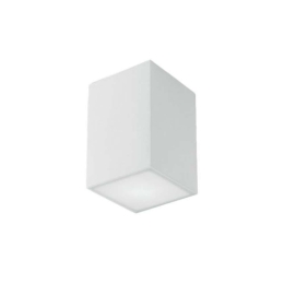 Φωτιστικό Οροφής - Πλαφονιέρα Living I-LIVING-PL14 1xE27 15W 14x14x16cm White Intec Γύψος
