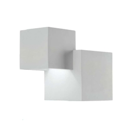Φωτιστικό Τοίχου - Απλίκα Rubik I-RUBIK-AP2 2xG9 25W 19,5x11,5x16cm White Intec Γύψος