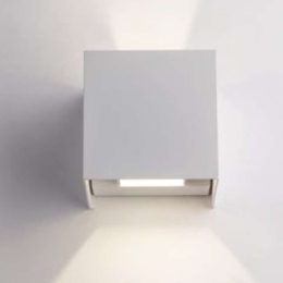 Φωτιστικό Τοίχου - Απλίκα Alfa LED-W-ALFA-20C BCO 2x10W Led 3000K 12x12x12cm White Intec
