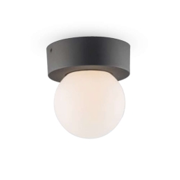 Φωτιστικό Οροφής - Πλαφονιέρα Skittle I-SKITTLE-PL 1xE27 28W Φ15cm 19,2cm Anthracite Intec Αλουμίνιο