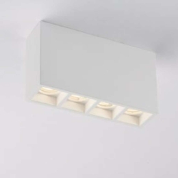 Φωτιστικό Οροφής - Πλαφονιέρα Hapis I-HAPIS-RT4 4xGU10 21x5,5x11cm White Intec Γύψος