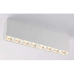 Φωτιστικό Οροφής - Πλαφονιέρα Hapis I-HAPIS-RT8 8xGU10 39x55x11cm White Intec Γύψος