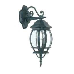 Φωτιστικό Τοίχου - Απλίκα Down Santiago LANT-SANTIAGO/AP1B 1xE27 60W 25x15,5x46cm Black-Green Intec