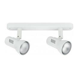Φωτιστικό Οροφής - Σποτ Carrera SPOT-CARRERA-2 Ρυθμιζόμενο 2xE27 40W 26x12,5cm White Intec Μέταλλο