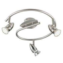 Φωτιστικό Οροφής - Σποτ Sunny SPOT-SUNNY-S3 Ρυθμιζόμενο 3xGU10 5W 30x31,5cm Nickel Intec Μέταλλο