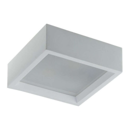 Φωτιστικό Οροφής - Πλαφονιέρα Gabriel I-GABRIEL/PL25Q 2xE27 25W 25x25x8,5cm White Intec Γύψος