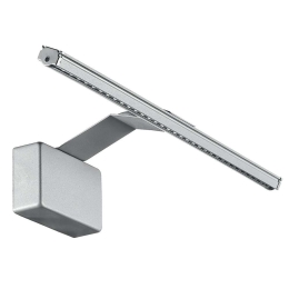 Φωτιστικό Τοίχου - Απλίκα Alcor LED-W-ALCOR/5W SIL 5W Led 30,5x15x10cm Silver Intec Αλουμίνιο