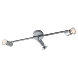 Φωτιστικό Οροφής - Σποτ Cooper SPOT-COOPER-3 Ρυθμιζόμενο 3xGU10 5W Led 55x15cm Silver Intec Μέταλλο