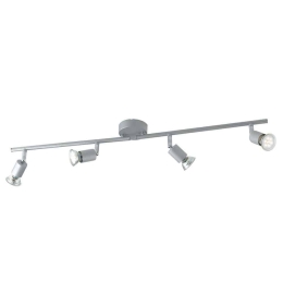 Φωτιστικό Οροφής - Σποτ Cooper SPOT-COOPER-4 Ρυθμιζόμενο 4xGU10 5W Led 75x15cm Silver Intec Μέταλλο