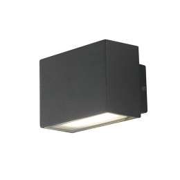 Φωτιστικό Τοίχου - Απλίκα Agera LED-W-AGERA-90 2x3W Led 9x6,5x6,5cm Black Intec