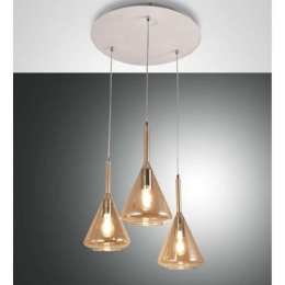 Φωτιστικό Οροφής Tris 3582-47-125 3xE27 40W Φ52 200cm Amber La Mia Luce