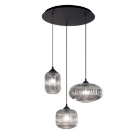 Φωτιστικό Οροφής Nordal 3662-47-126 3xE27 40W Φ50cm 58x200cm Fume La Mia Luce