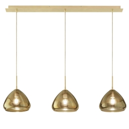 Φωτιστικό Οροφής - Ράγα Glow 3667-48-118 3xE27 40W 110x200cm Brass La Mia Luce