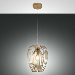 Φωτιστικό Οροφής Camp 3677-45-225 1xE27 40W Φ40cm 200cm Gold La Mia Luce