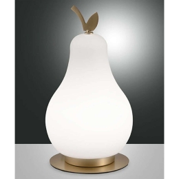 Φωτιστικό Επιτραπέζιο Wilma 3763-30-102 Φ12x23cm Dim Led 780lm 8W Brass-White Fabas Luce
