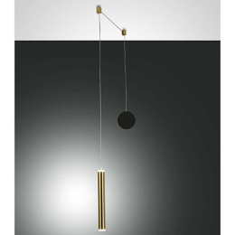 Φωτιστικό Οροφής Prado 3685-41-209 Φ4x31cm Dim Led 720lm 6,5W Black-Brass Fabas Luce